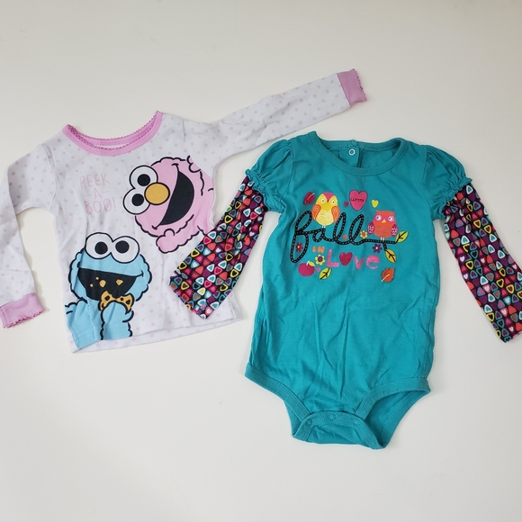 4 Assorted Tops Size 12m Graphic Print Detail - Picture 5 of 9